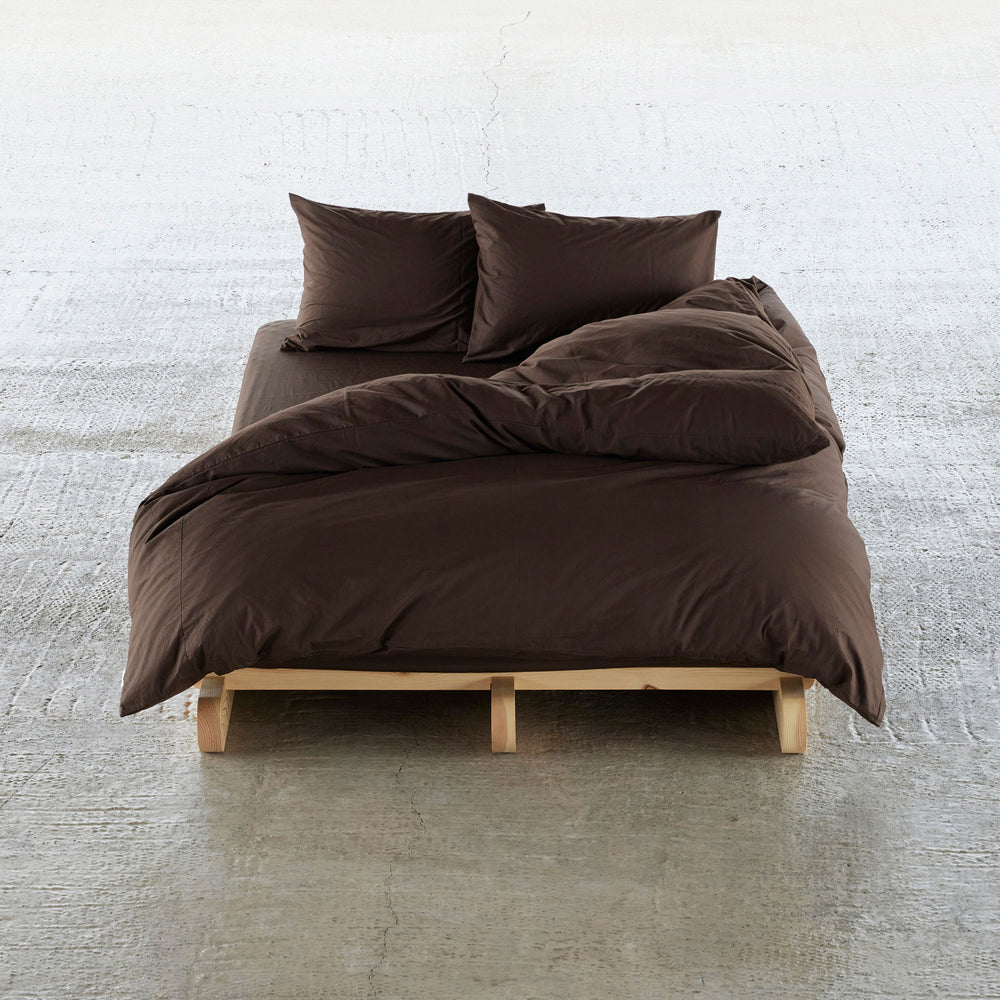 【Limited Edition】"SHIWA" Cotton Duvet Cover(Soil Brown)|かけ布団カバー