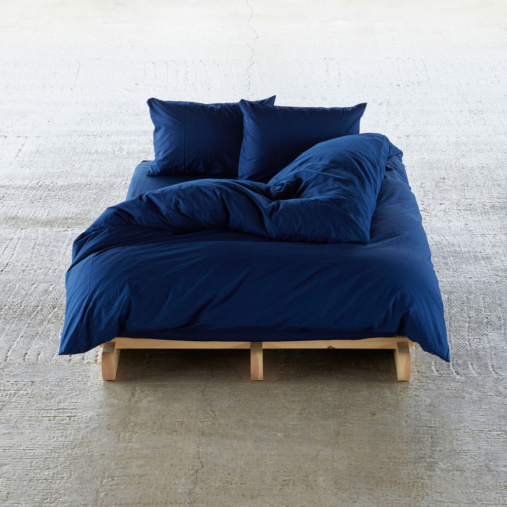 【Limited Edition】"SHIWA" Cotton Duvet Cover(Midnight Blue)|かけ布団カバー