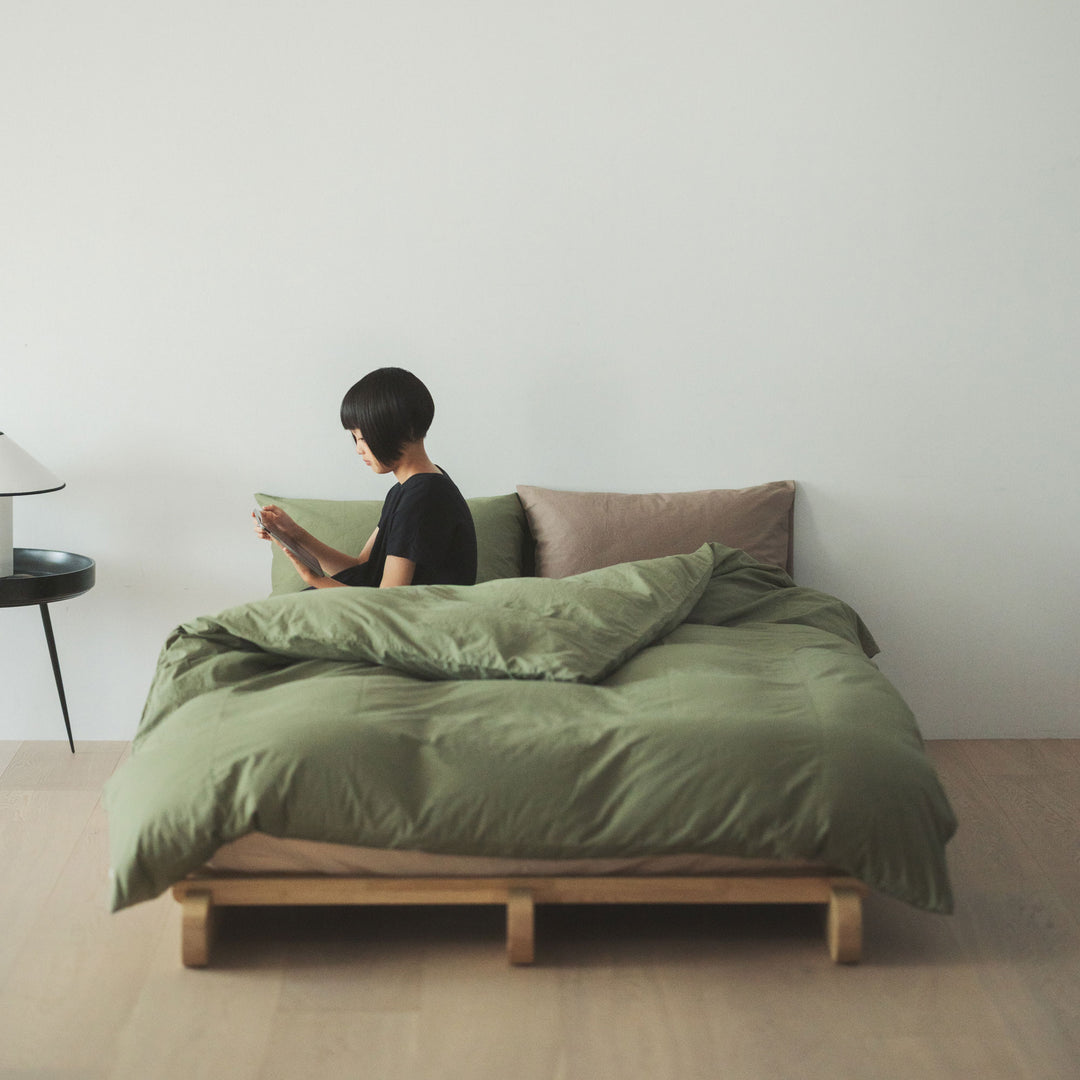 "SHIWA" Cotton Broad Duvet Cover（Moss）｜かけ布団カバー
