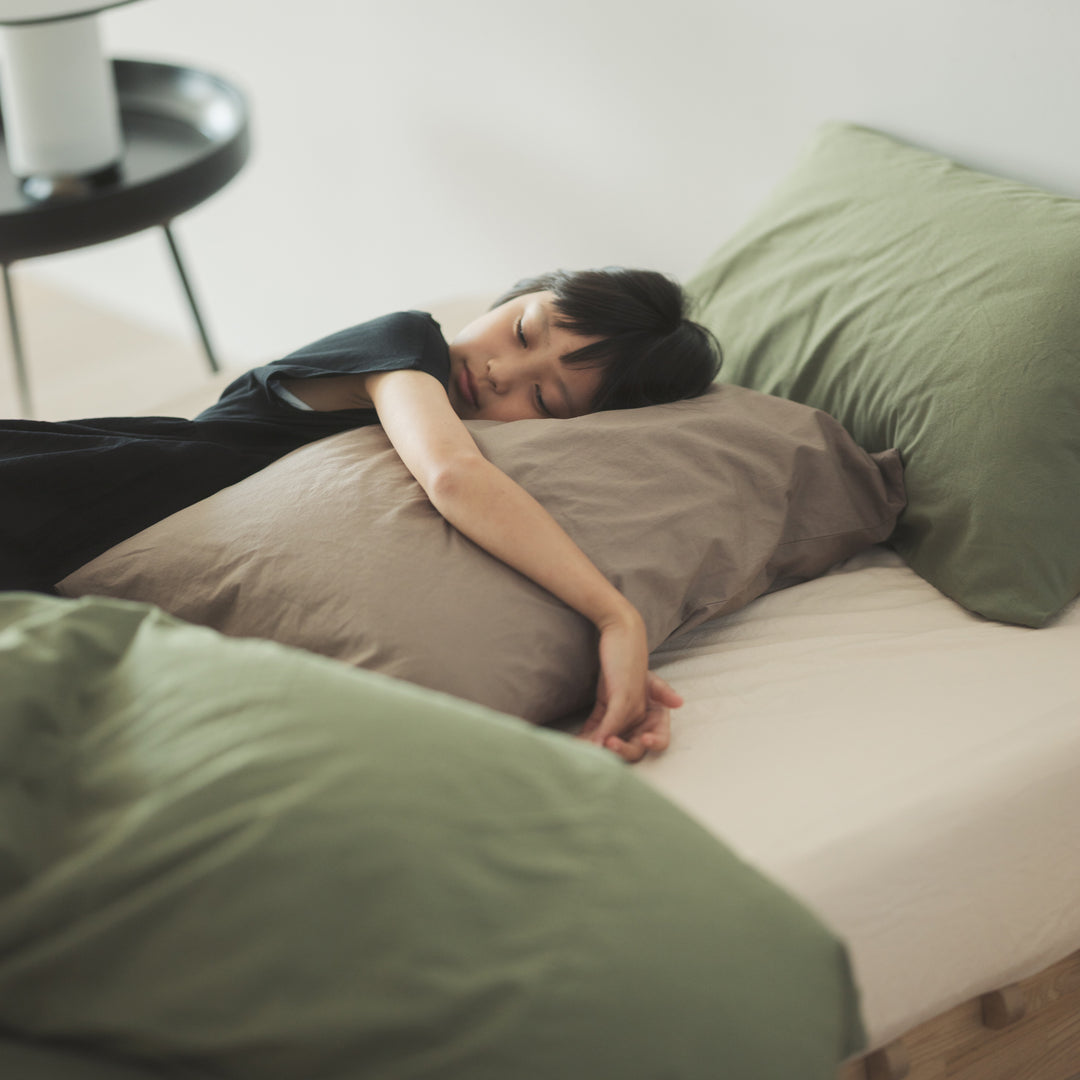 "SHIWA" Cotton Broad Pillow Case（Greige）｜ピローケース