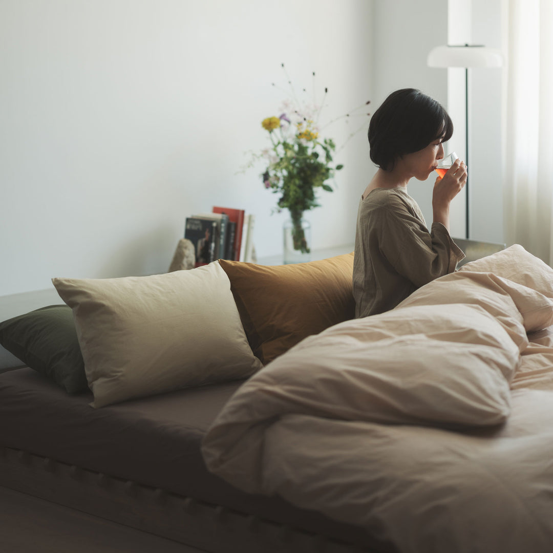 "SHIWA" Cotton Broad Duvet Cover（Ash Pink）｜かけ布団カバー