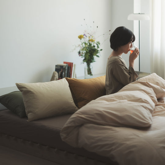 "SHIWA" Cotton Broad Duvet Cover（Ash Pink）｜かけ布団カバー