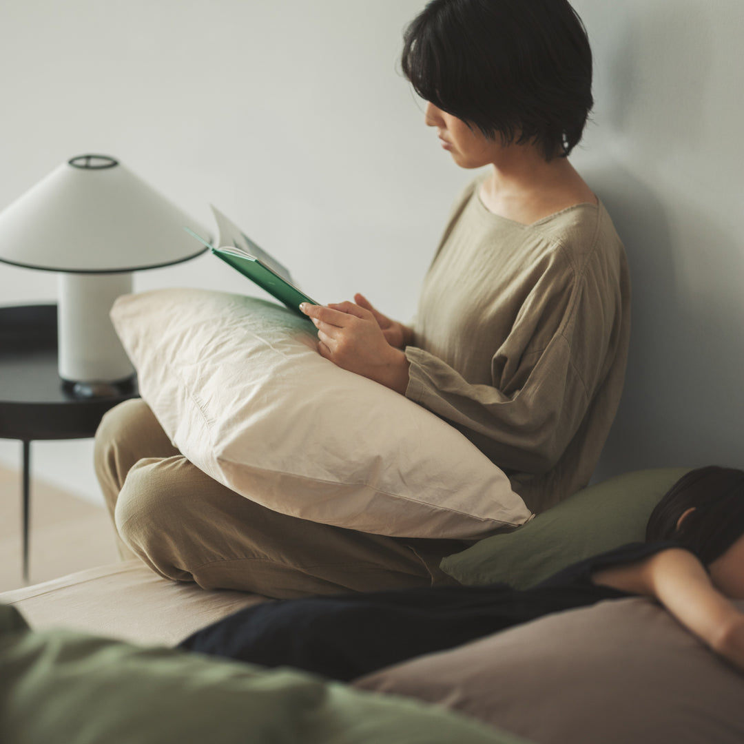 "SHIWA" Cotton Broad Pillow Case（Sand Beige）｜ピローケース