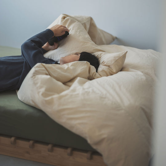 "SHIWA" Cotton Broad Duvet Cover（Sand Beige）｜かけ布団カバー