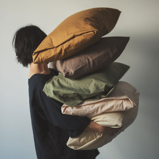 "SHIWA" Cotton Broad Pillow Case（Sand Beige）｜ピローケース