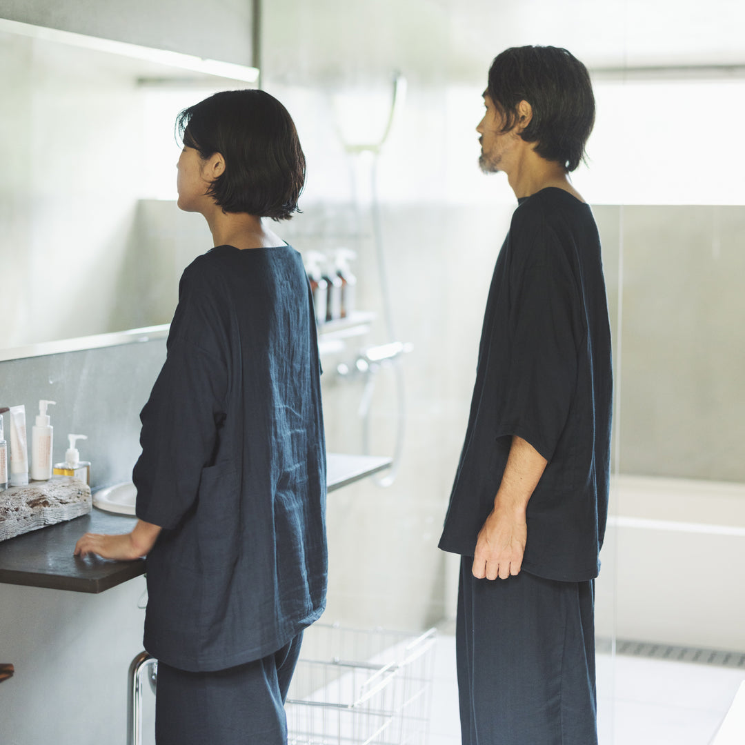 Noma Shirt / Pants | ダブルガーゼ セットアップ(Black)