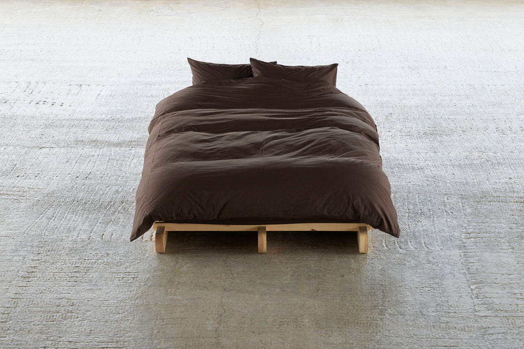【Limited Edition】"SHIWA" Cotton Duvet Cover（Soil Brown）｜かけ布団カバー