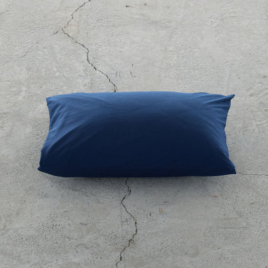 【Limited Edition】"SHIWA" Cotton Pillow Case（Midnight Blue）｜ピローケース