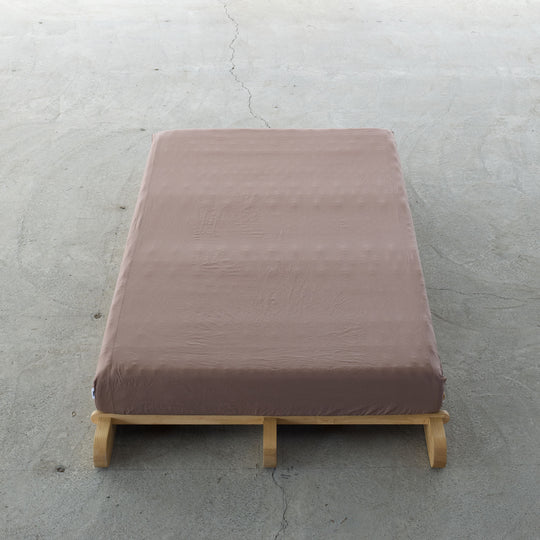 "SHIWA" Cotton Broad Box Sheet（Greige）｜ボックスシーツ