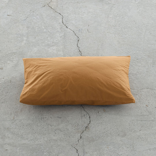 "SHIWA" Cotton Broad Pillow Case （Mustard）｜ピローケース