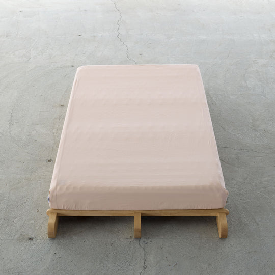 "SHIWA" Cotton Broad Box Sheet（Ash Pink）｜ボックスシーツ