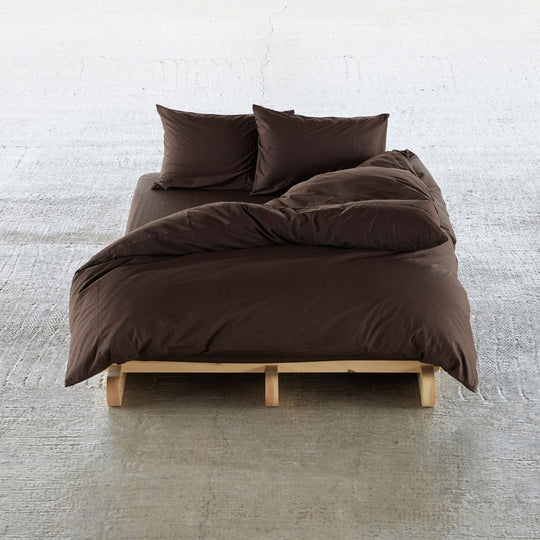 【Limited Edition】"SHIWA" Cotton Duvet Cover（Soil Brown）｜かけ布団カバー