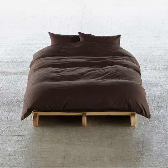 【Limited Edition】"SHIWA" Cotton Duvet Cover（Soil Brown）｜かけ布団カバー