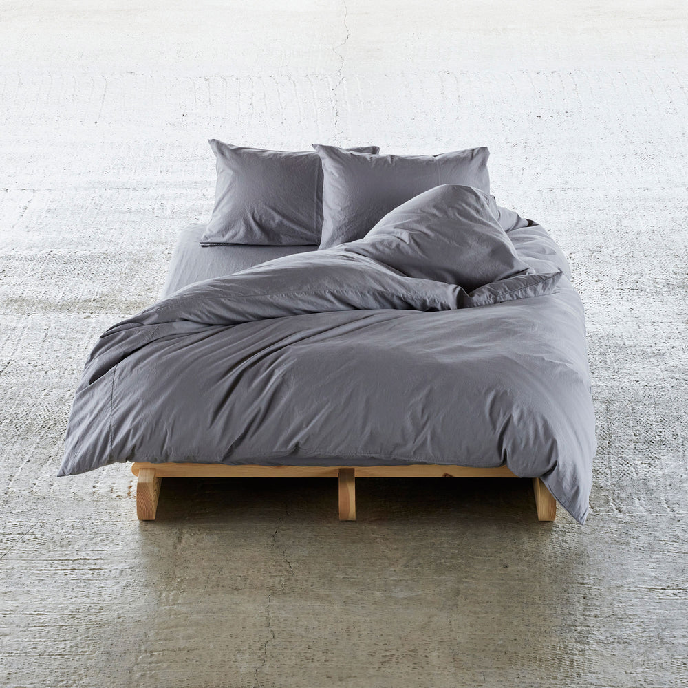 "SHIWA" Cotton Duvet Cover（Light Gray）｜かけ布団カバー