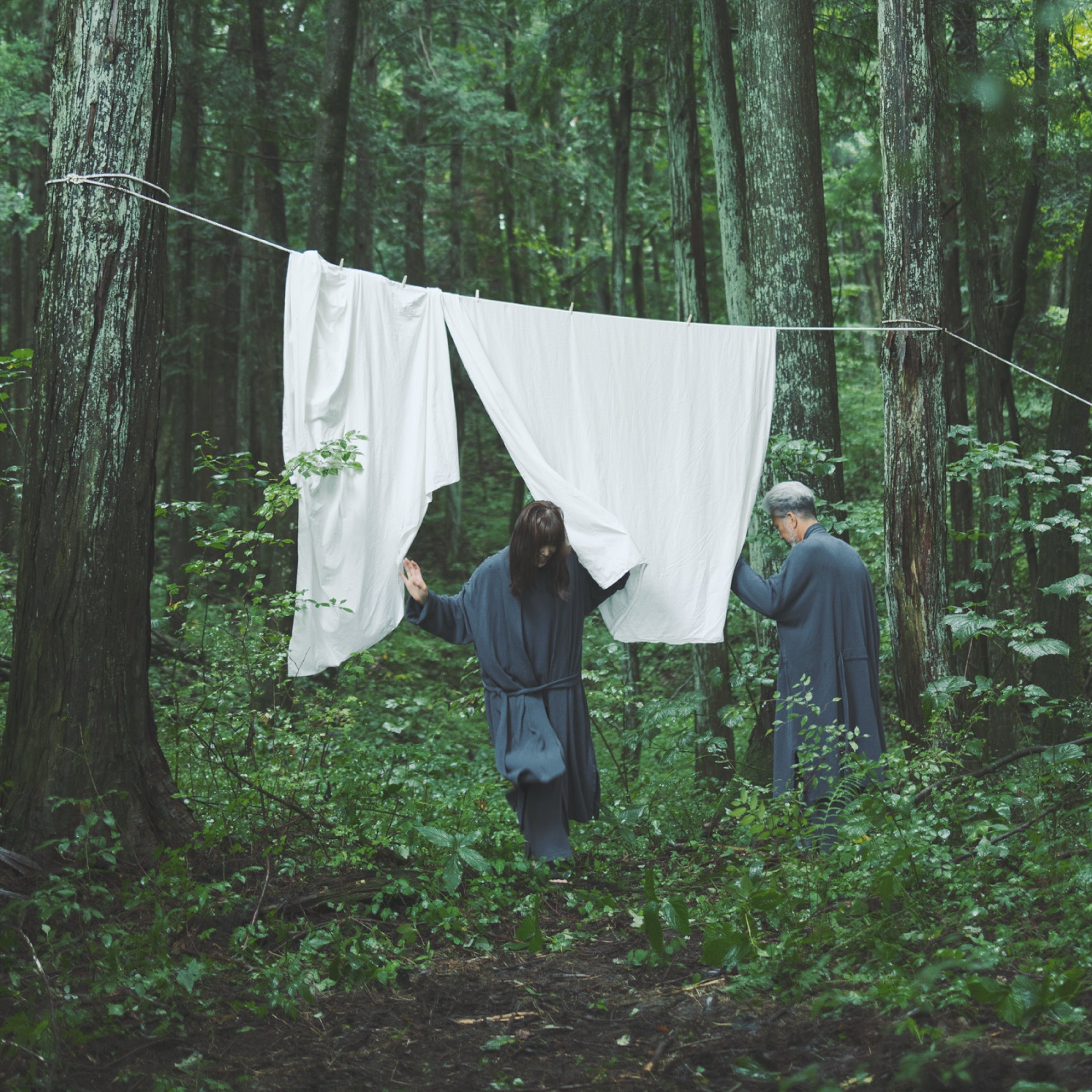 Woodland Gown | オーガニックコットン ガウン(Faded Navy) – sinso